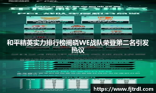和平精英实力排行榜揭晓WE战队荣登第二名引发热议
