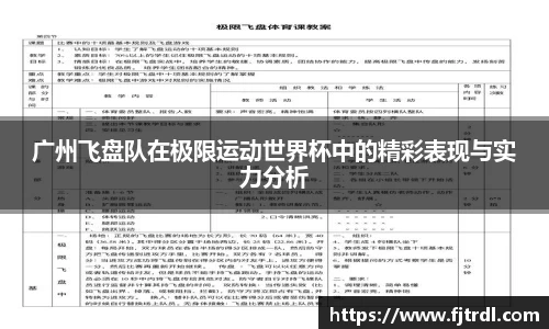 广州飞盘队在极限运动世界杯中的精彩表现与实力分析